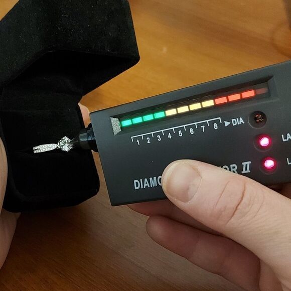 1 Carat Round Moissanite 925 Silver Ring - Picture 6 of 12